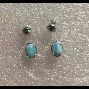 Genuine Larimar Earrings, from Dominican Republic